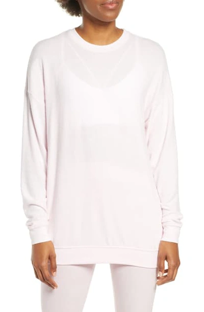 Shop Alo Yoga Soho Crewneck Pullover In Soft Pink