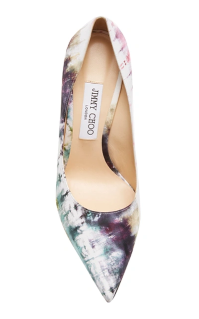 Shop Jimmy Choo Love Tie-dye Leather Pumps In Multi