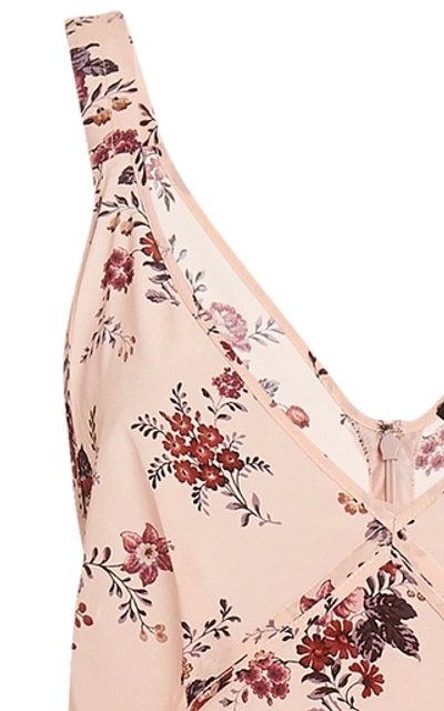 Shop R13 Floral-print Silk Midi Dress In Animal