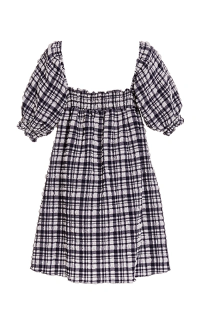 Shop Solid & Striped Gingham Seersucker Babydoll Dress In Plaid