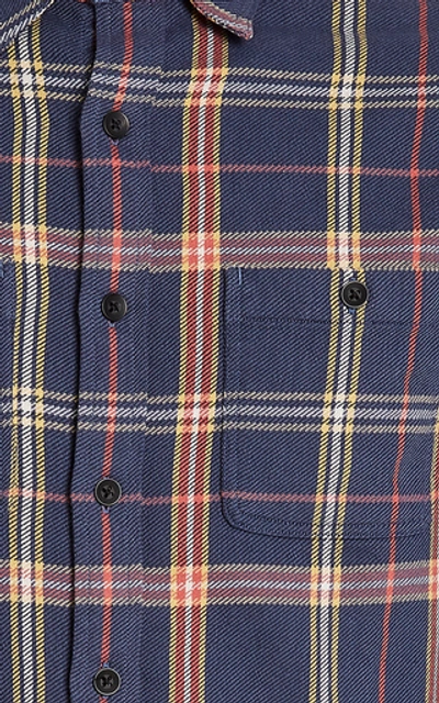 Shop Alex Mill Checked Cotton-poplin Shirt In Multi