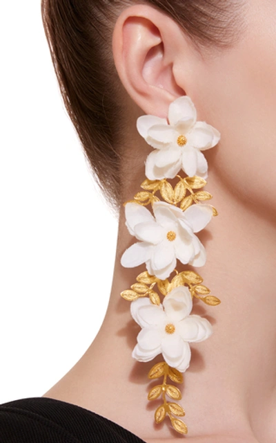 Shop Mallarino Gaby Large Earrings In White