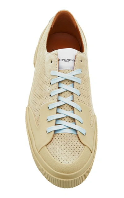 Shop Givenchy Low-top Calf Leather Sneakers In Neutral