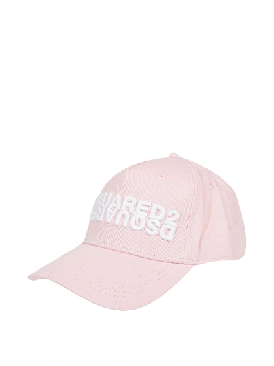 Shop Dsquared2 Logo Embroidery Pink Baseball Cap