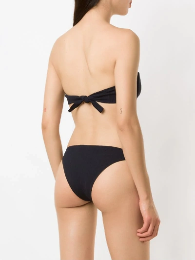 Shop Amir Slama Strapless Buckled Bikini Set In Black