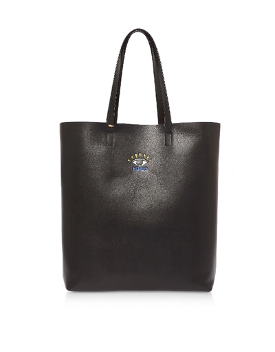 Shop Kenzo Cut Out Leather Tote Bag