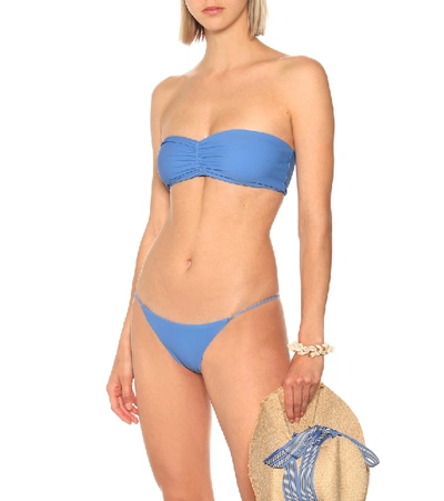 Shop Jade Swim Ava Bandeau Bikini Top In Blue