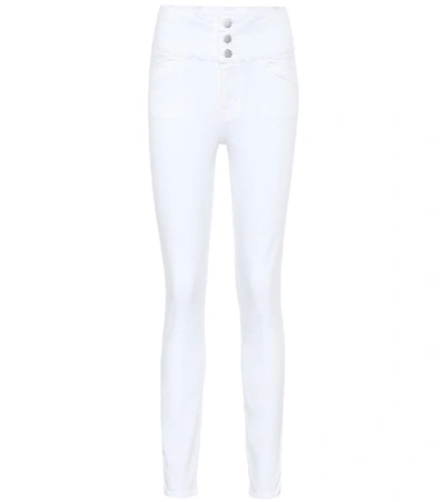 Shop J Brand High-rise Skinny Jeans In White