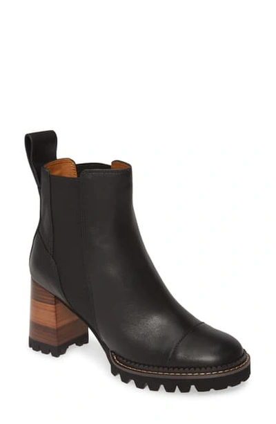 Shop See By Chloé Mallory Pull-on Bootie In Black