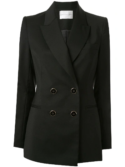 Shop Rebecca Vallance Rossini Double Breasted Blazer In Black