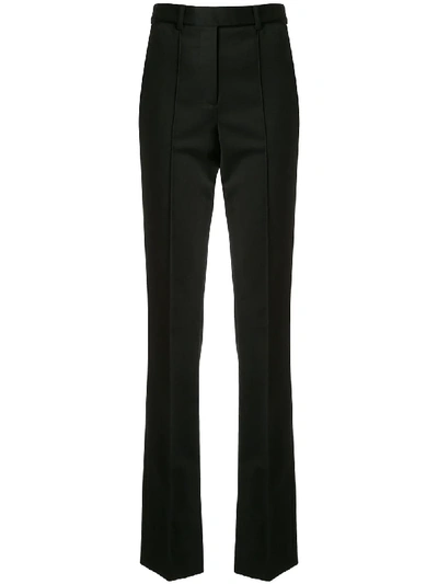 Shop Rebecca Vallance Rossini High-rise Split Hem Trousers In Black