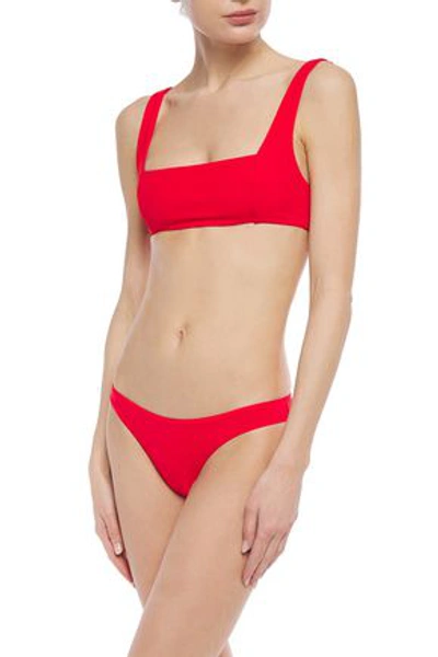 Shop Mara Hoffman Meli Bikini Top In Tomato Red
