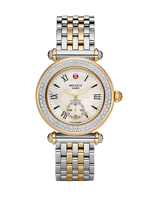 michele caber diamond bracelet watch