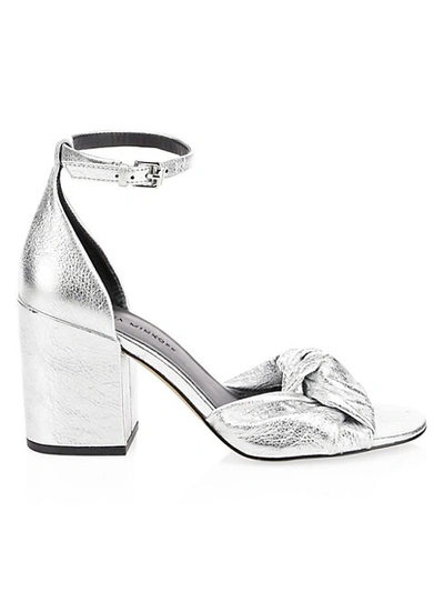 Shop Rebecca Minkoff Capriana Ankle-strap Leather Sandals In Silver