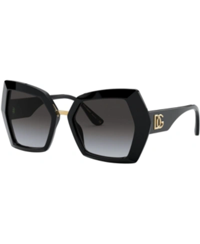 Shop Dolce & Gabbana Sunglasses, Dg4377 In Black/grey Gradient