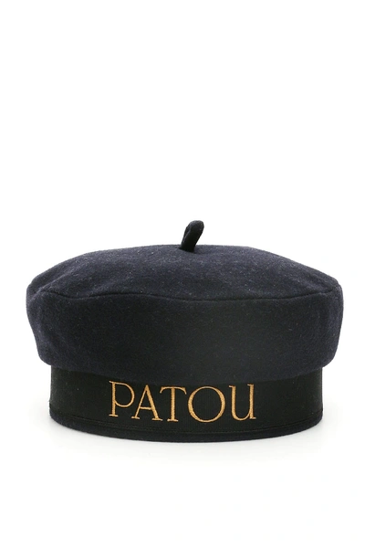 Shop Patou Sailor Hat In Navy (blue)
