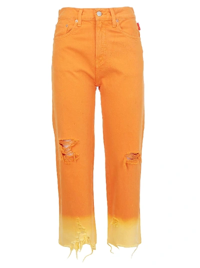 Shop Denimist Jeans In Orange Dip