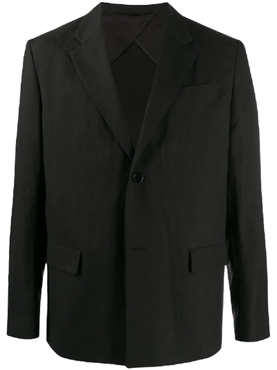 Shop Filippa K M. Hugh Linen Blazer In Black