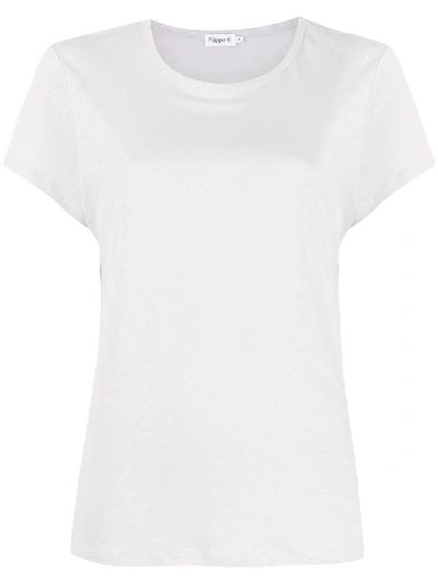 Shop Filippa K Hazel Round Neck T-shirt In Grey