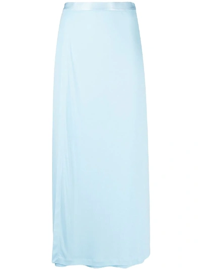 Shop Filippa K Viola Straight Skirt In Blue