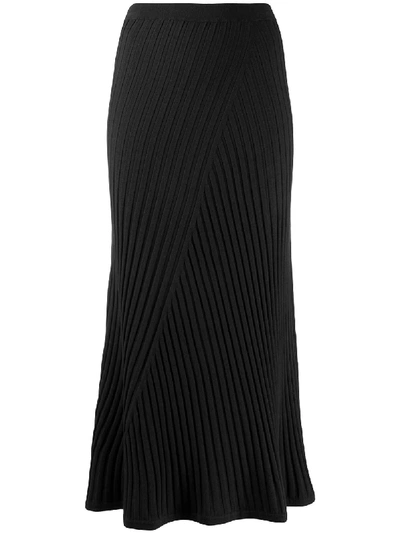 Shop Filippa K Fay Ribbed Skirt In Black
