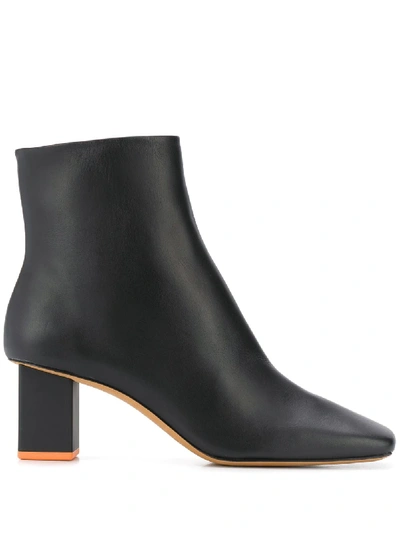 Shop Gray Matters Square Toe Boots In Black