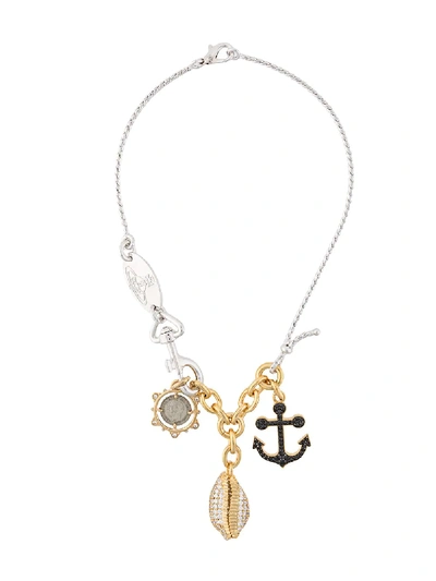 Shop Vivienne Westwood Nautical Pendant Necklace In Silver