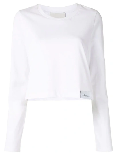 Shop 3.1 Phillip Lim Logo Patch Cropped T-shirt In White