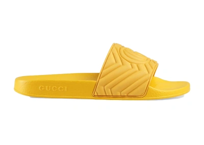 Pre-owned Gucci  Slide Matelasse Yellow