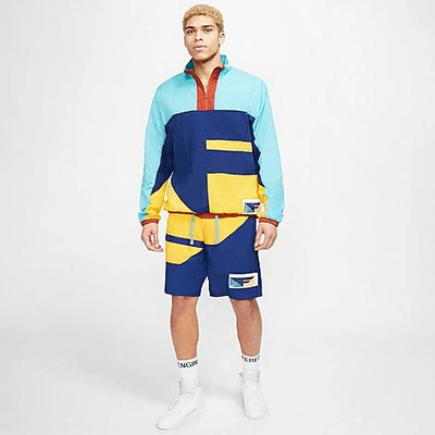 Shop Nike Men's Flight Basketball Shorts In Blue