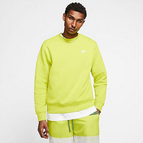 Nike Club Sweatshirt In Cactus Green In 308 Bright | ModeSens