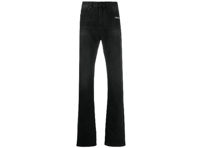 Pre-owned Off-white  Diag Tapered Relaxed Fit Denim Jeans Black/white