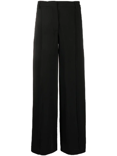Shop Andrea Ya'aqov Front-pleat Flared Trousers In Black