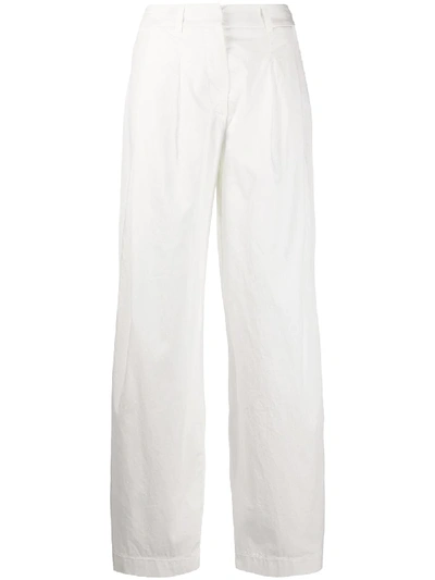 Shop Andrea Ya'aqov High-waist Straight-leg Trousers In White