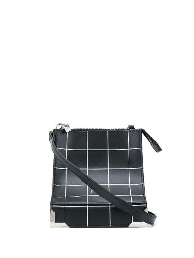 Shop A-cold-wall* Check Print Shoulder Bag In Black