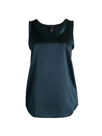 Shop Lafayette 148 Reversible Perla Tank In Blue Storm