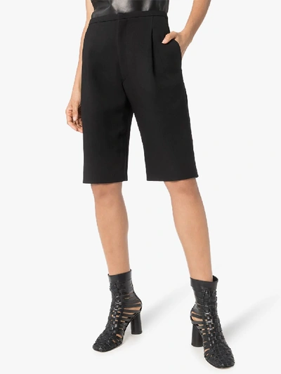 Shop Totême Knee-length Tailored Shorts In Black