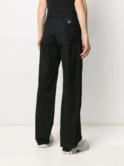 Shop Raf Simons Brace Clip Wide-leg Trousers In Black