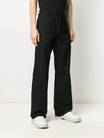 Shop Raf Simons Brace Clip Wide-leg Trousers In Black