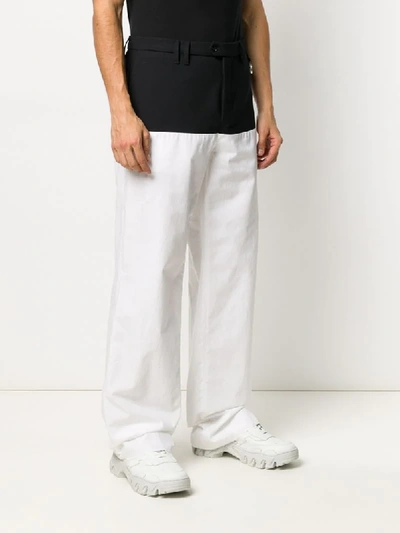 Shop Raf Simons Wide-leg Trousers In White
