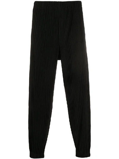 Shop Issey Miyake Plisse Trousers In Black