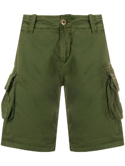 Shop Alpha Industries Knee-length Cargo Shorts In Green