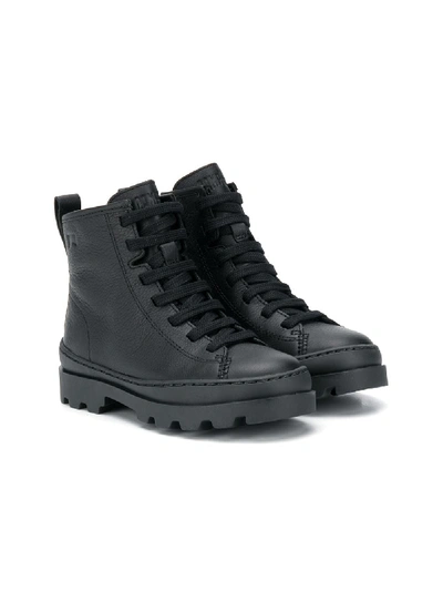 Shop Camper Brutus Leather Boots In Black