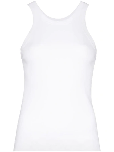 Shop Totême Espera Scoop-neck Tank Top In White