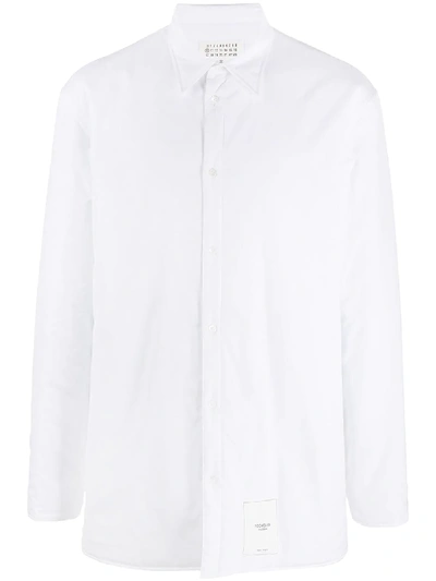 Shop Maison Margiela Recycled Patch Padded Shirt Jacket In White