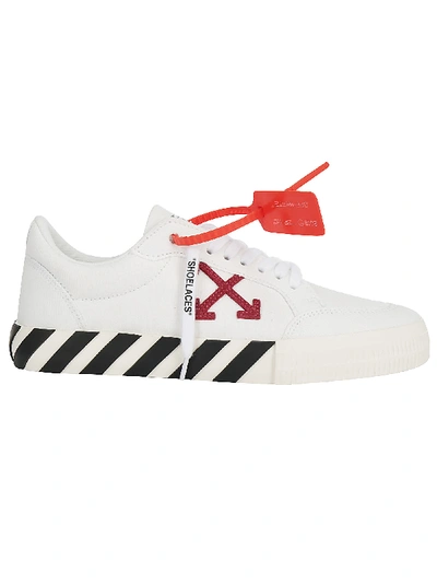 Shop Off-white Off White Low Vulcanized Sneakers In White Viola