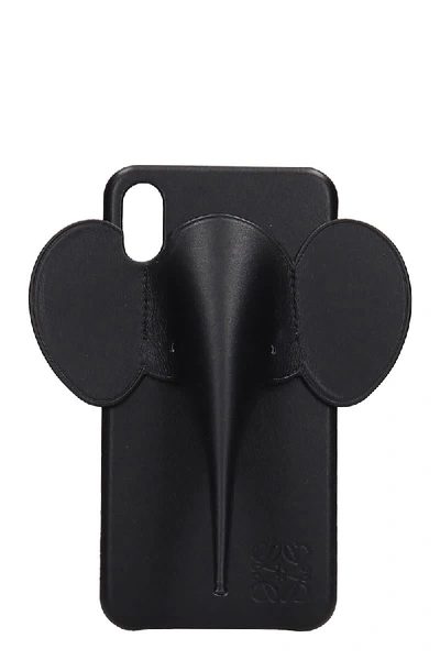 Shop Loewe Iphone / Ipad Case In Black Leather