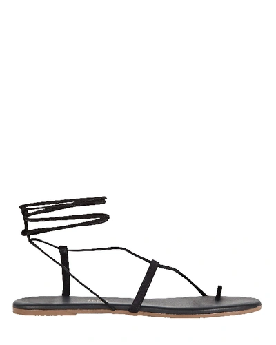 Tkees Jo Suede And Leather Sandals In Black