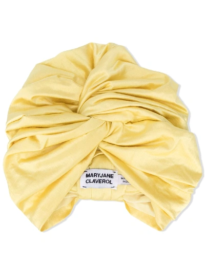 Shop Mary Jane Claverol Maggie Plain Turban In Yellow
