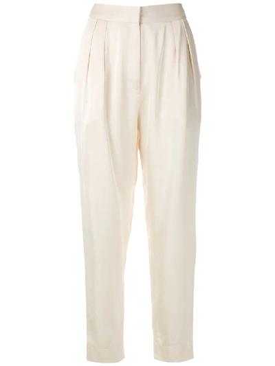 Shop Andrea Marques Pleated Trousers In White